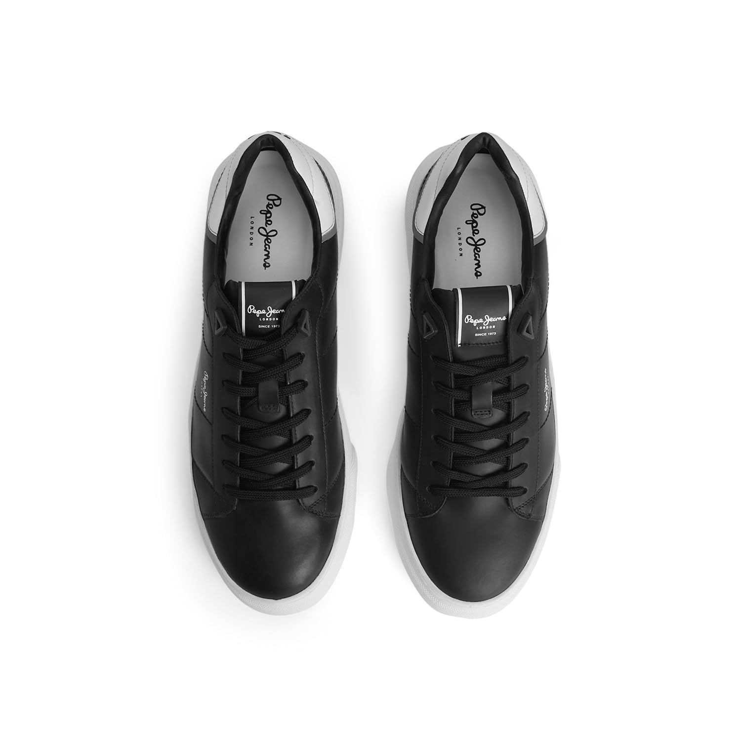 Pepe Jeans MenS Eaton Basic Lightweight Black Cupsole Sneakers, 9
