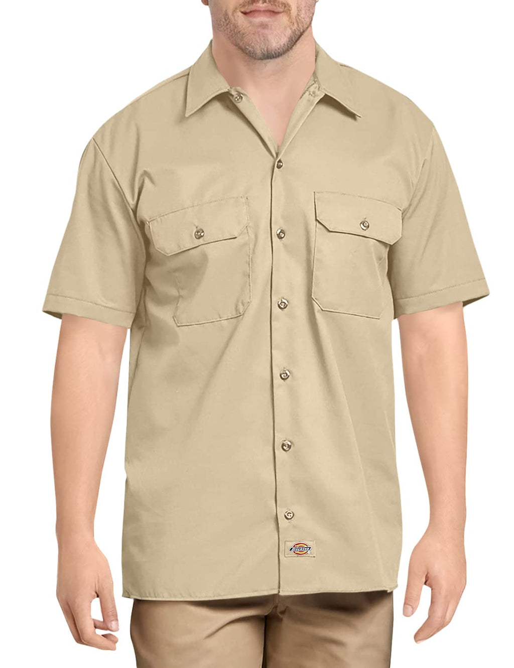 Dickies mens Short-sleeve Work Shirt, Desert Sand, X-Large Tall