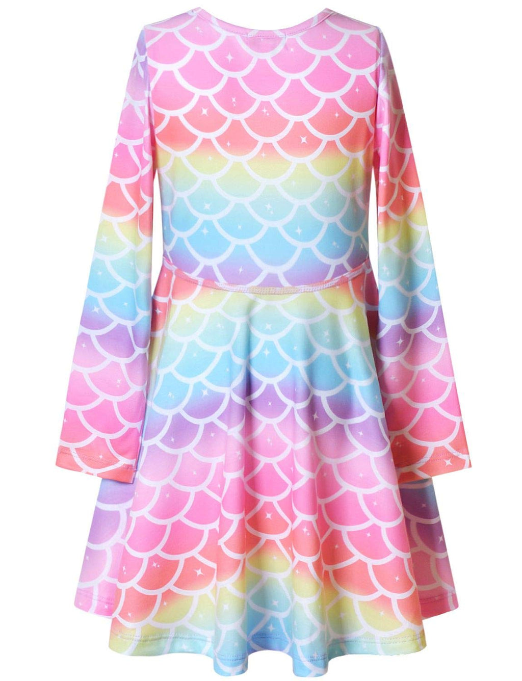 Mermaid Dresses Girls Long Sleeve Swing Winter Outfit Halloween Costume 10 11