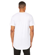 Mens Long Body Urban T-Shirt - WHITE - S(D0102H7WY78)