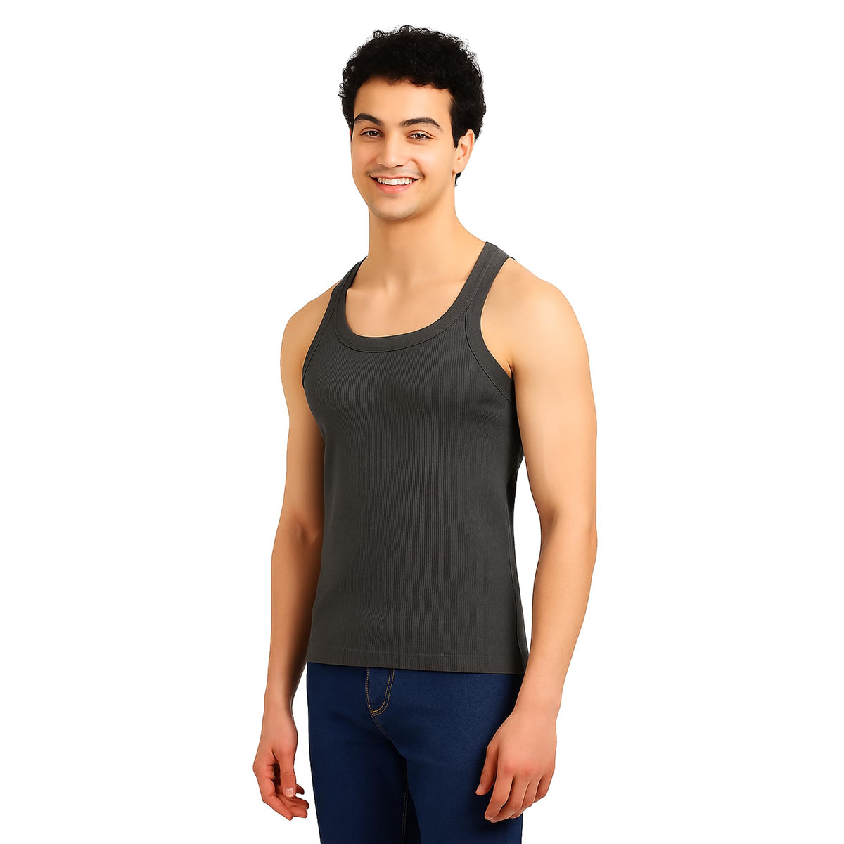 Shiba Urbance MenS Gym Vest/Tank Top | 100% Cotton, Breathable & SweatAbsorbent | Sleeveless Innerwear For Workout, Running Sof 2