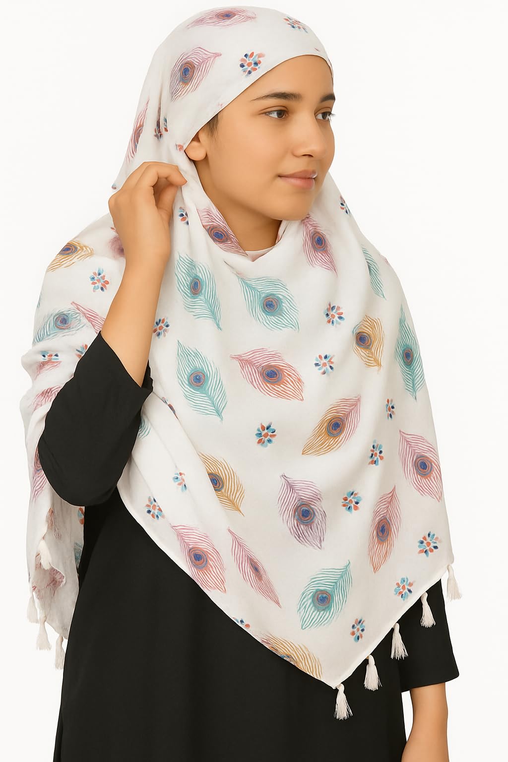 Weavers Villa Womens Cotton Floral Printed Face Cover Scarf | UV Protection, Breathable Fabric | Reusable Hijab Style Shield fo