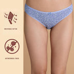 NYKD (NYP030 Assorted (Pack of 3) Low Rise Bikini Panty Underwear for Women | Super Soft, Breathable Cotton with Anti Microbial