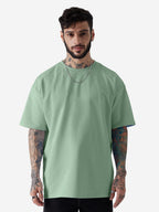The Souled StoreSolids: Jade GreenOversized T-Shirts