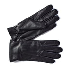 Fleece-Lined Leather Gloves - Medium