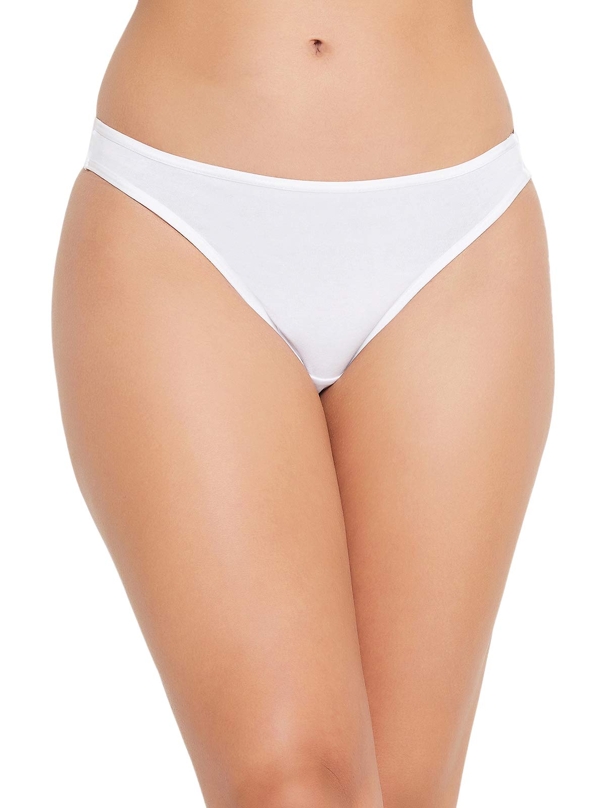 Clovia Womens Cotton Low Waist Thong (PN1155P18_White_L)