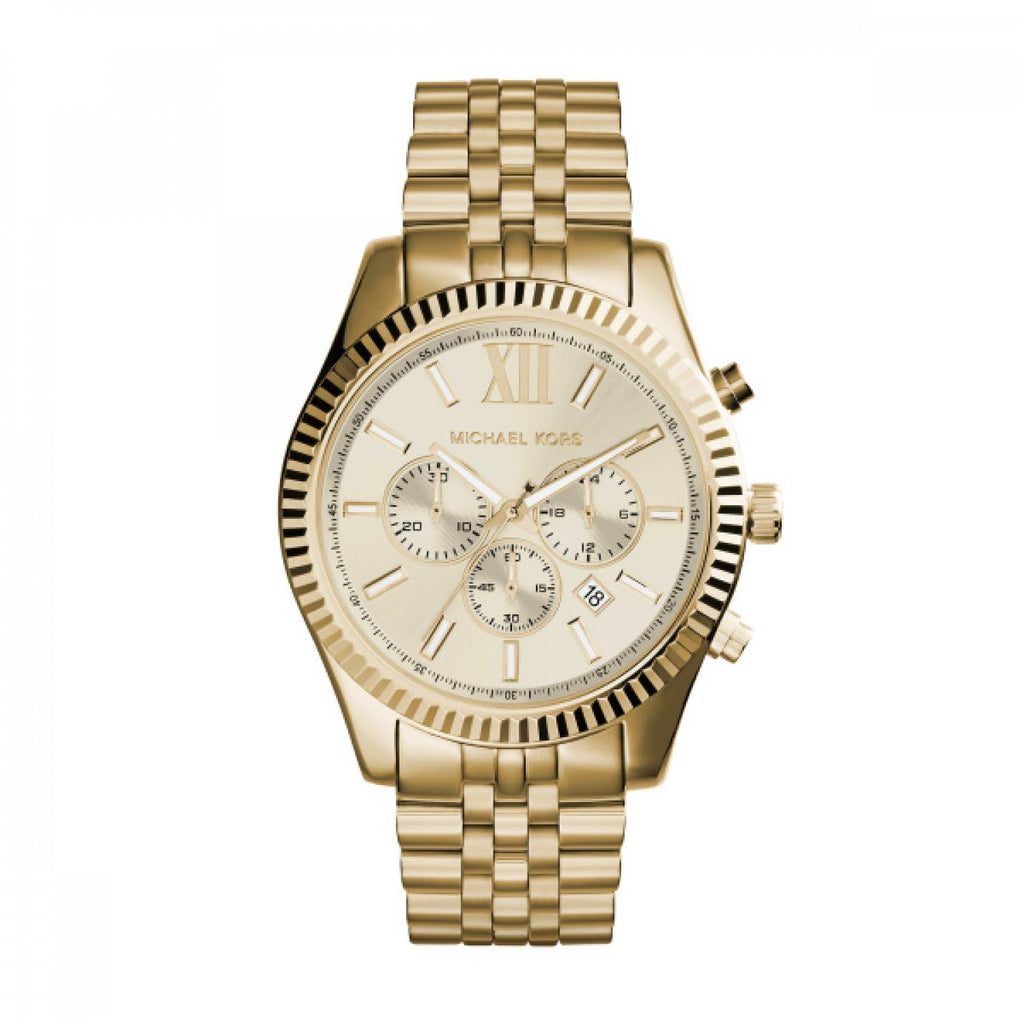 Michael Kors Lexington Gold-Tone Stainless Steel Watch MK8281
