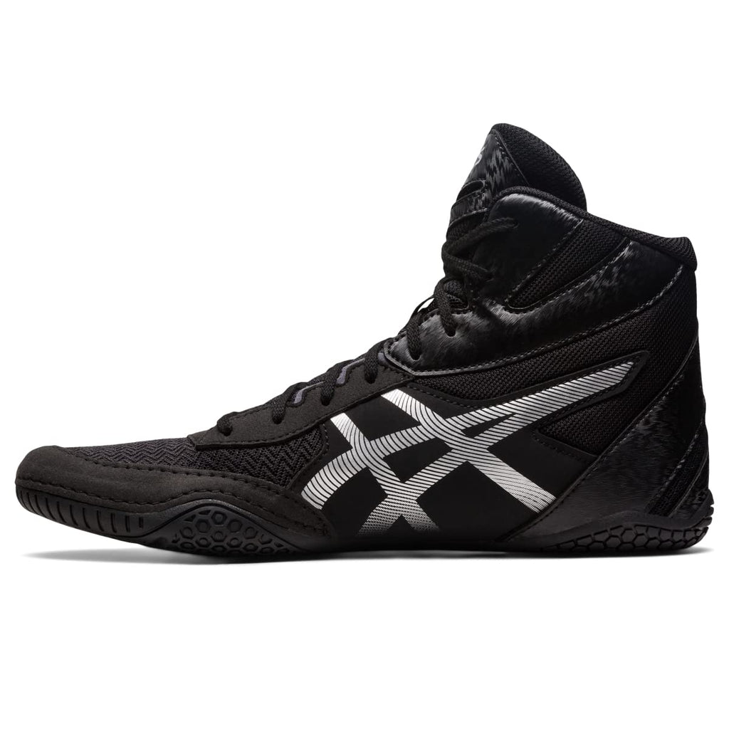 ASICS Men's MATCONTROL 3 Wrestling Shoes, 11, Black/Pure Silver