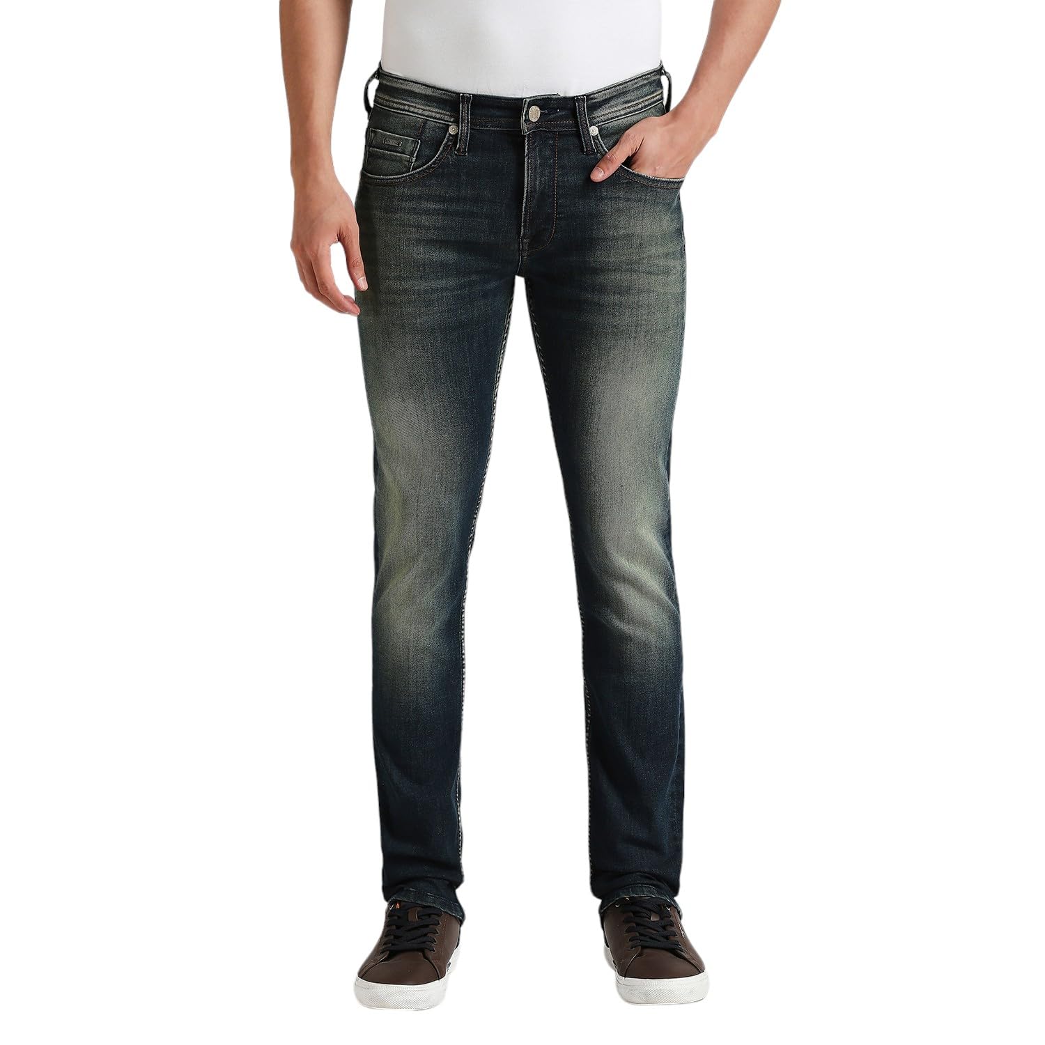 Pepe Jeans MenS Slim Jeans (Pm207766Q033_Tinted Dark Used Indigo Blue