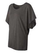 Ladies Flowy Draped Sleeve Dolman T-Shirt - BLAcK - S(D0102H7WH9X)