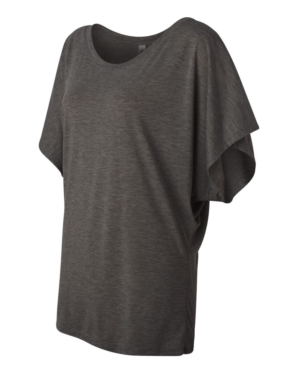 Ladies Flowy Draped Sleeve Dolman T-Shirt - BLAcK - S(D0102H7WH9X)