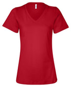Ladies Relaxed Jersey V-Neck T-Shirt - BERRY - S(D0102H782cP)