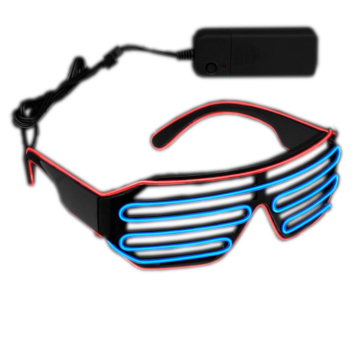 blinkee Ultra Electro Luminescent Sunglasses Blue and Red