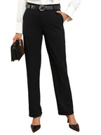 Ketch Women Mid Rise Regular Casual Pants (Khpn000018_Black, Large)