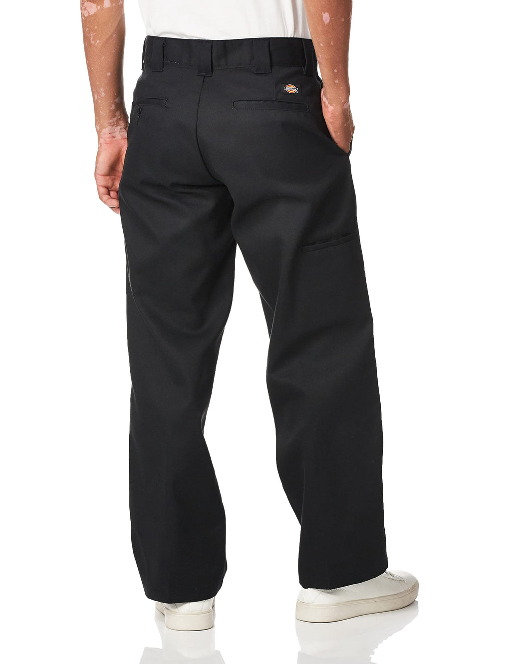 Dickies mens Flex Double Knee Work Loose Straight Fit Pants, Black, 42W x 30L US