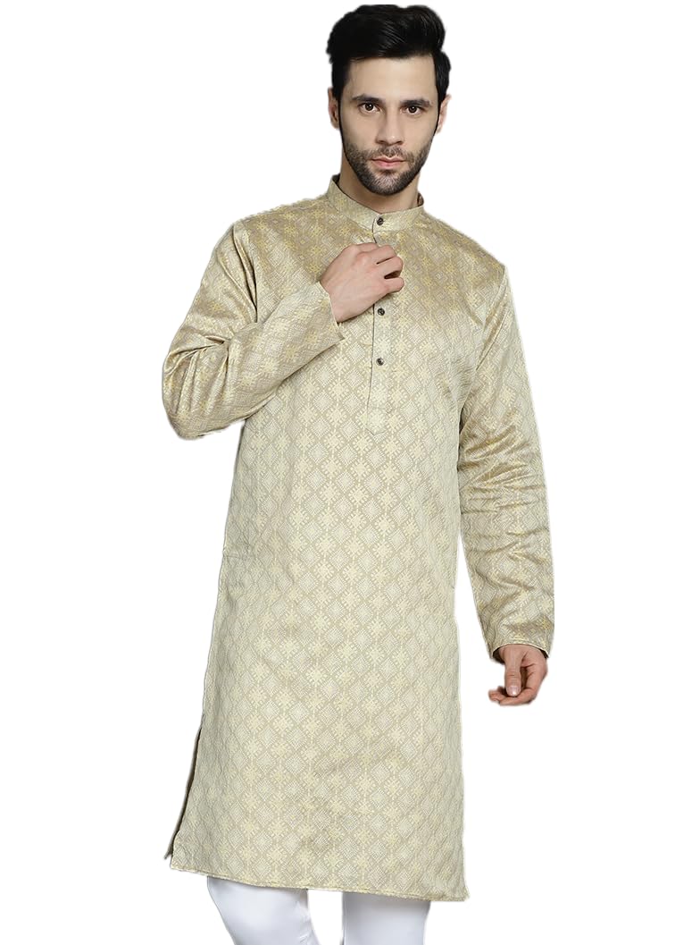 Jompers Mens Woven Design Kurta