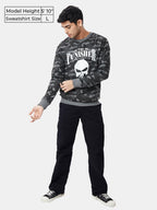 The Souled Store|Official Punisher: Logo Mens and Boys Sweatshirts|Full Sleeve|Regular fit Graphic Printed| 60% Cotton 40% Polye