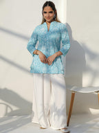 Libas WomenS Pure Cotton Printed Straight Kurtis (26852_Blue