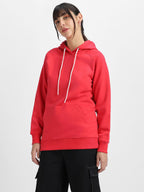 Juneberry Cotton Poly Fleece Regular Fit Pink, Purple, Green & Orange Solid Full Sleeve Hoodie For Women & Girls (Available In S