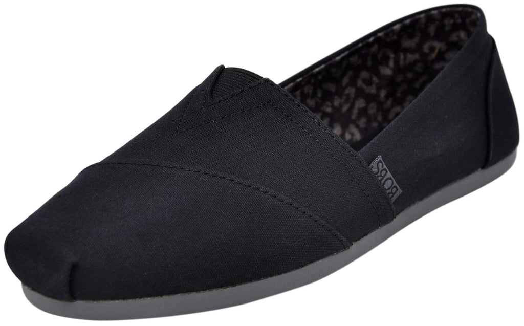 Skechers womens Bobs Plush - Peace & Love Flat, Black, 10 Wide US