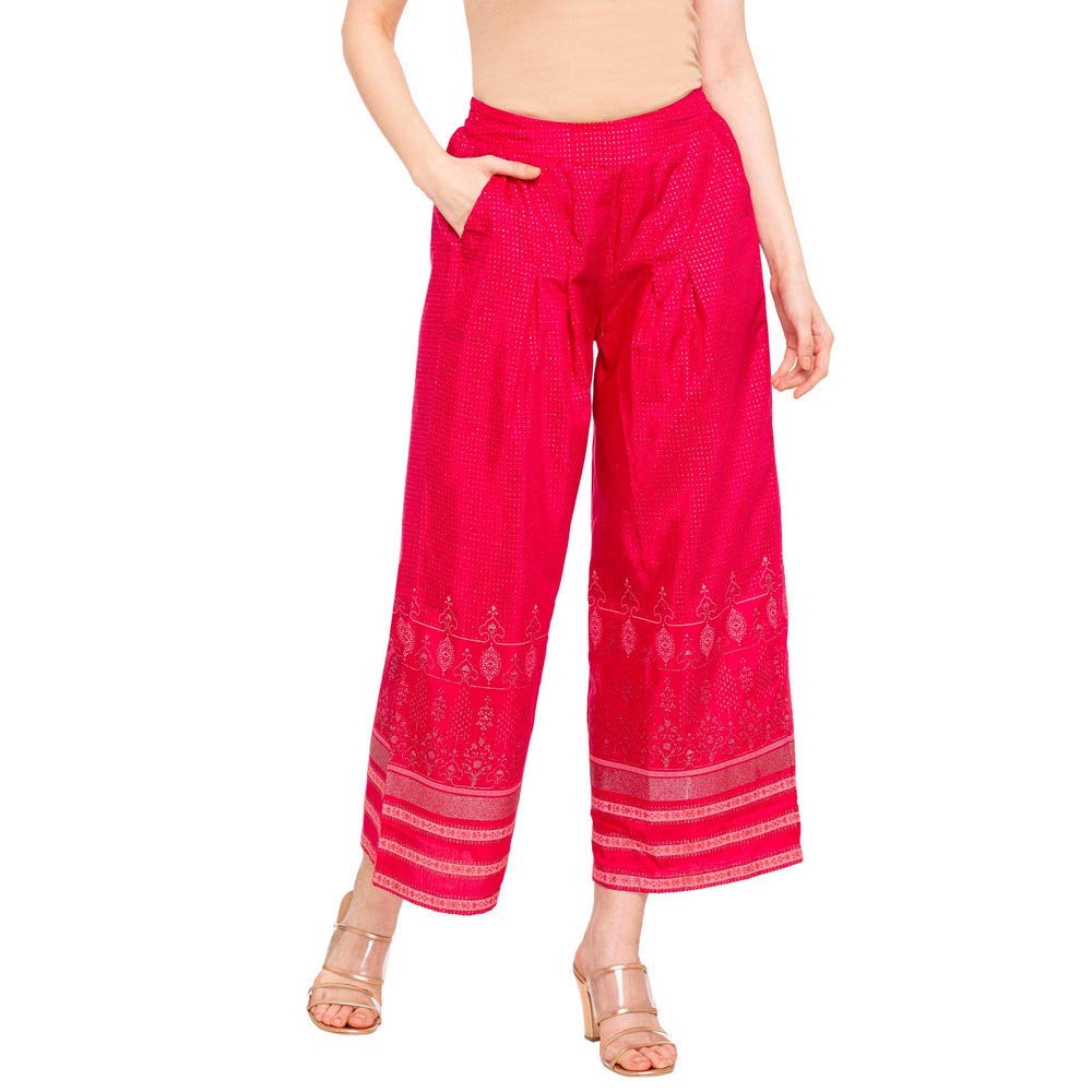 Aurelia WomenS Silk Palazzos (19Fea60033-500455_Pink_S)