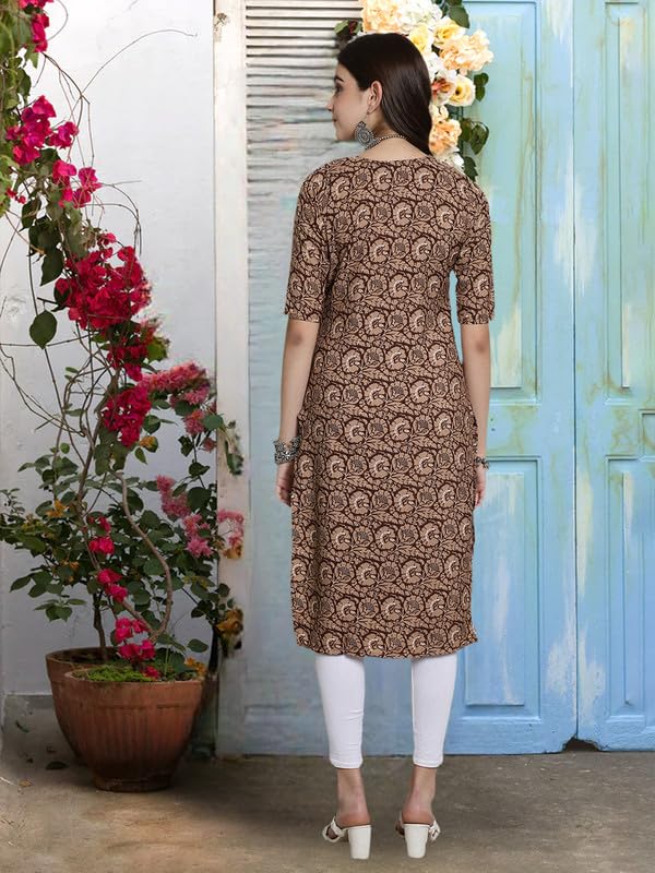 Pinkmint WomenS Crepe Kurti For WomenS Ethnic Printed Kurti For WomenS (Pack Of 5)