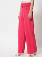 Kotty Pack Of 2 Women Flared Fit Multicolor Viscose Rayon Trousers