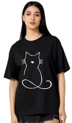Uniplanet Store WomenS Cotton Blend T Shirt With Graphic Pattern Round Neck Half Sleeves Regular Fit And Standard Length