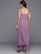 Varanga Women'S Silk Crepe Solid Regular Kurta Set