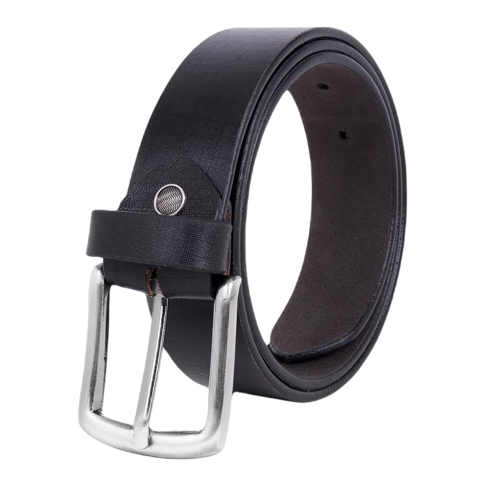 Sunshopping Genuine Leather Belt For Men | Handmade Pin Buckle Belt Perfect For Formal & Casual Wear | Adjustable Free Size Fits 34