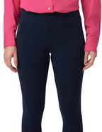 Hue Women's Cotton Ultra with Wide Waistband, Assorted Leggings Pants, Navy, Large US