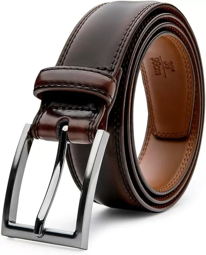 Men Brown Artificial Leather Belt ()_410 38