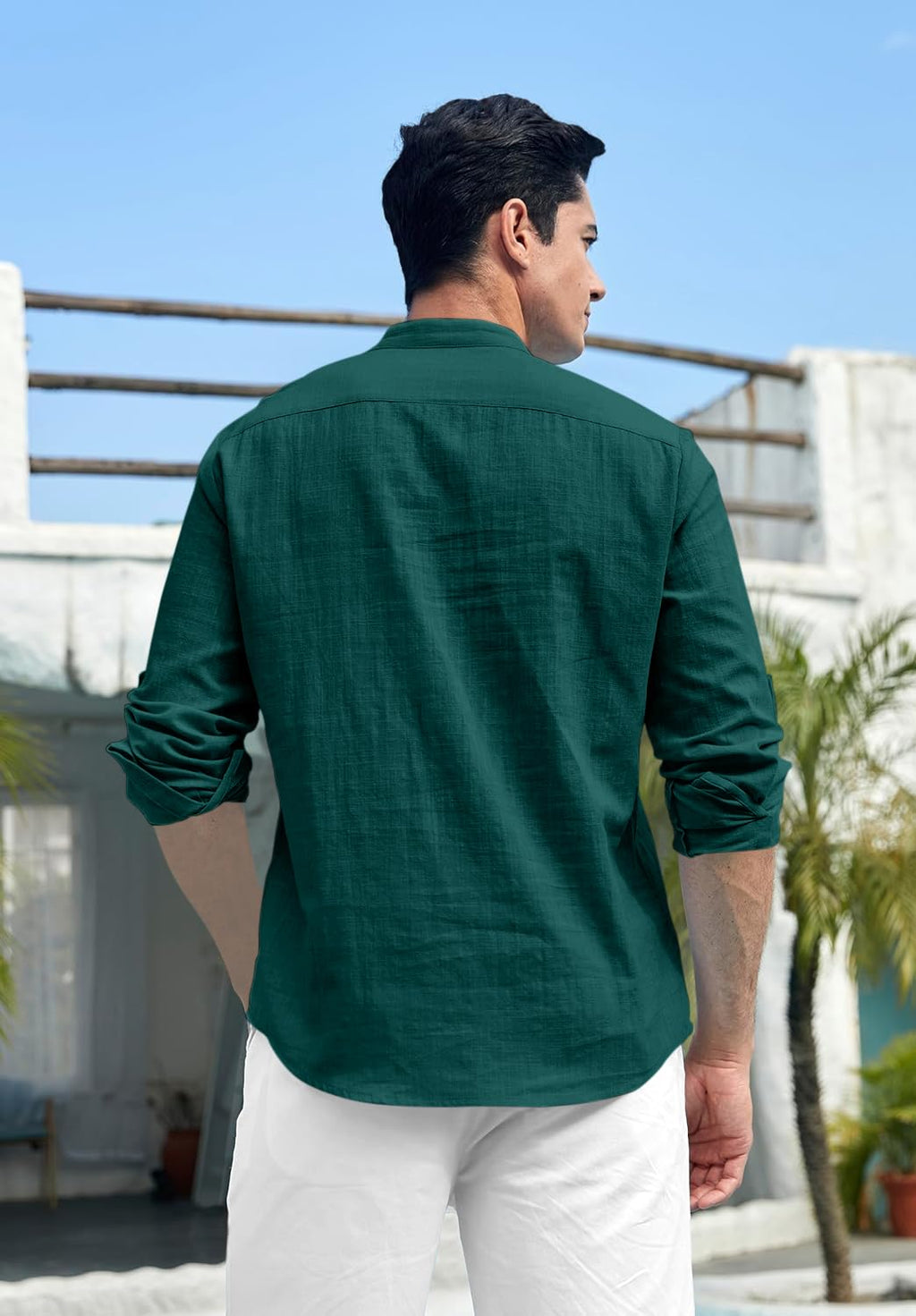 ROYALSCOUT Mens Cotton Blend Full Sleeve Short Kurta Perfect for Traditional Gatherings, Casual Outings, or Everyday Ethnic Wea