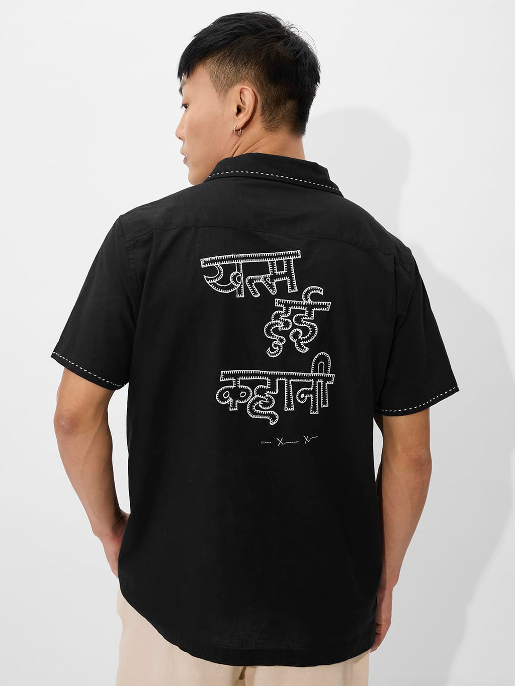 The Souled Store Thirsty Crow Mens and Boys Short Sleeves Collared Neck Button Front Multicolor All Over Printed Rayon Regular F