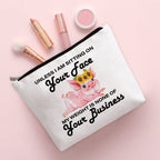 Pig Gifts for Pig Lovers, Cute Pigs Gifts for Women,Sarcastic Funny Pig Makeup Bag, Unless I Am Sitting on Your Face
