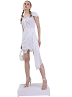Ketch WomenS Polyester Modern Mini Casual Dress (Khj6000260_White