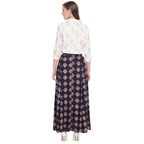 Stylum Womens Printed Rayon Blend Shirt Skirt Set