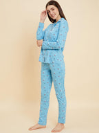Sweet Dreams Women Printed Full Sleeves Pyjama Set