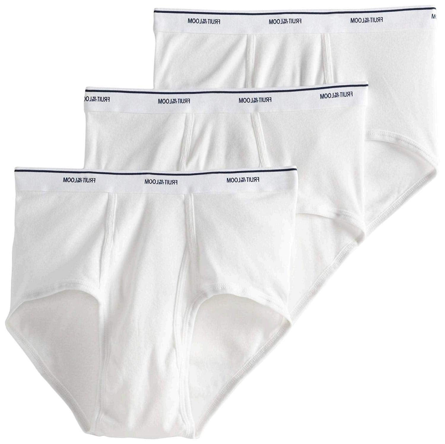 Fruit of the Loom Men's Brief 3 Pack, White, X-Large(Pack of 3)