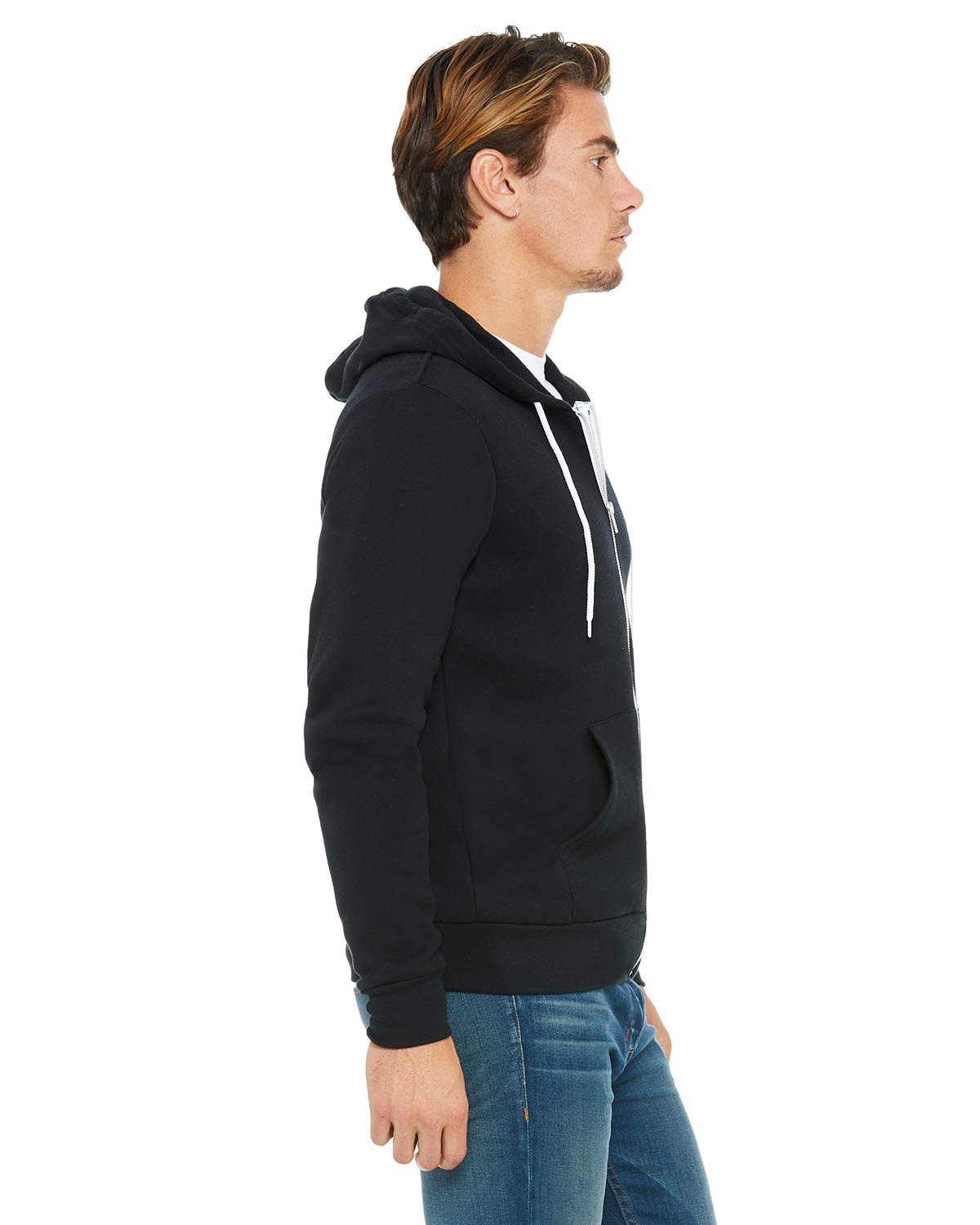 Unisex Sponge Fleece Full-Zip Hooded Sweatshirt - ASPHALT - 2XL(D0102H7WDY6)