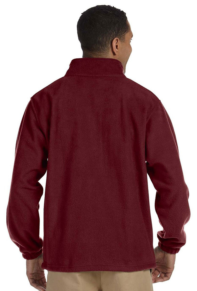 Mens 8 oz Full-Zip Fleece - BLAcK - 5XL(D0102H76U48)