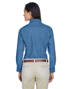 Ladies 65 oz Long-Sleeve Denim Shirt - DARK DENIM - S(D0102H7NVRX)