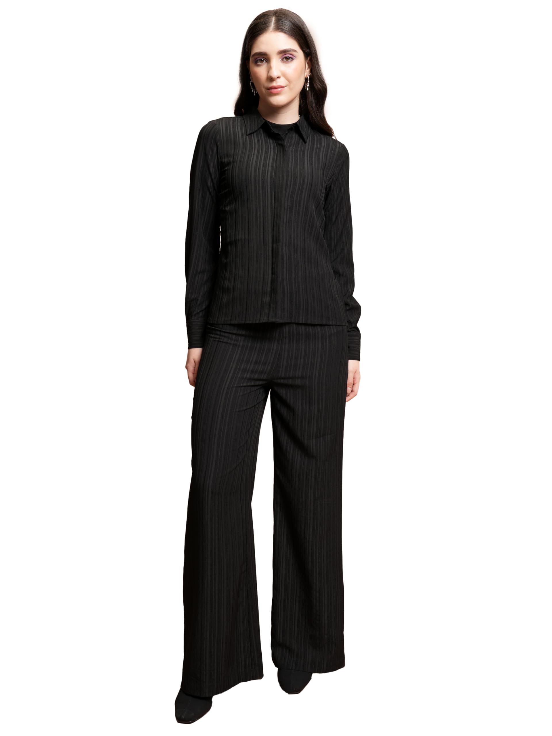 Ketch Women Full Sleeve Co-Ord Set Khce000111 Black Xl