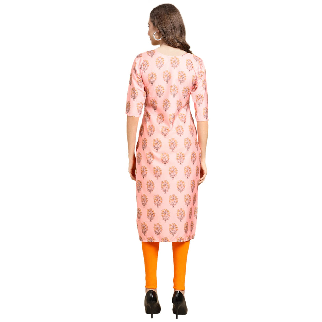 Pinkmint Women'S Crepe Digital Print Straight Kurta(Pack Of 6)[Qv-368-341-330-342-334-345-S]