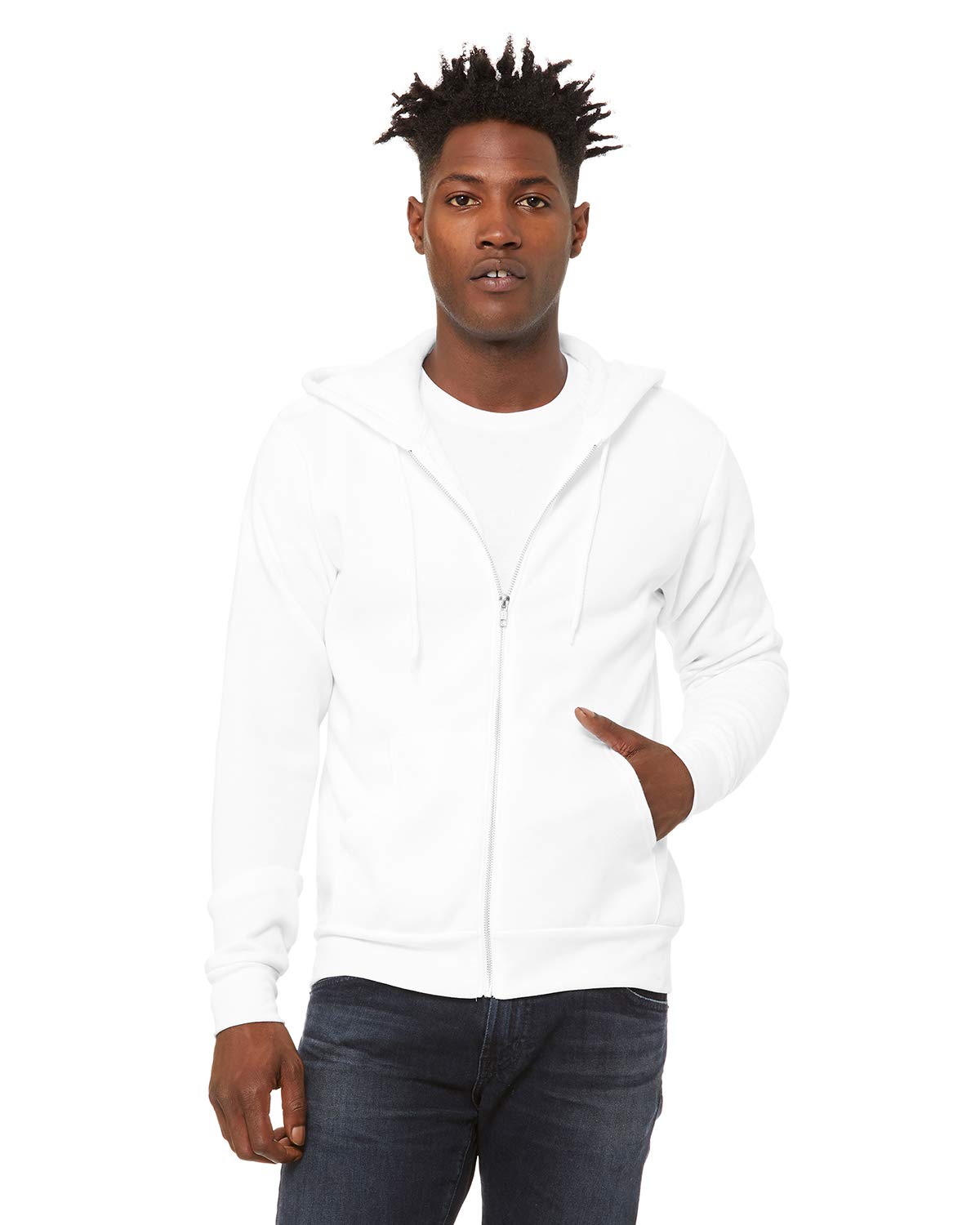 Unisex Sponge Fleece Full-Zip Hooded Sweatshirt - ASPHALT - 2XL(D0102H7WMN2)