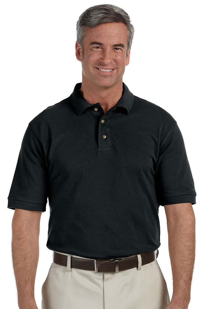 Mens 6 oz Ringspun cotton Piqu Short-Sleeve Polo - WHITE - 5XL(D0102H7KYQP)