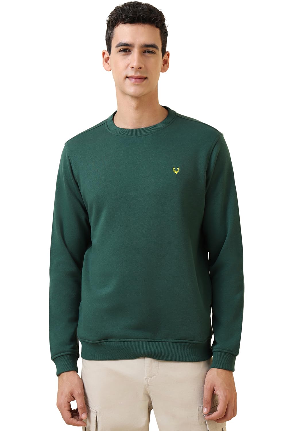 Allen Solly Men Cotton Full Sleeve Round Neck Crew Neck T-Shirt