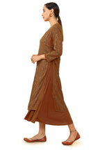 Soch Women Brown Rayon Embroidered Kurta