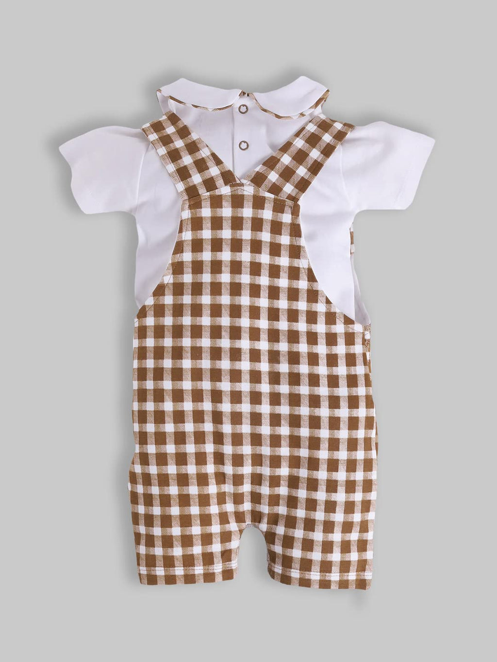 BABY GO 3-6M/6-12M/12-18M/18-24M Half Sleeves 100% Soft Cotton Dungaree for Baby Boys