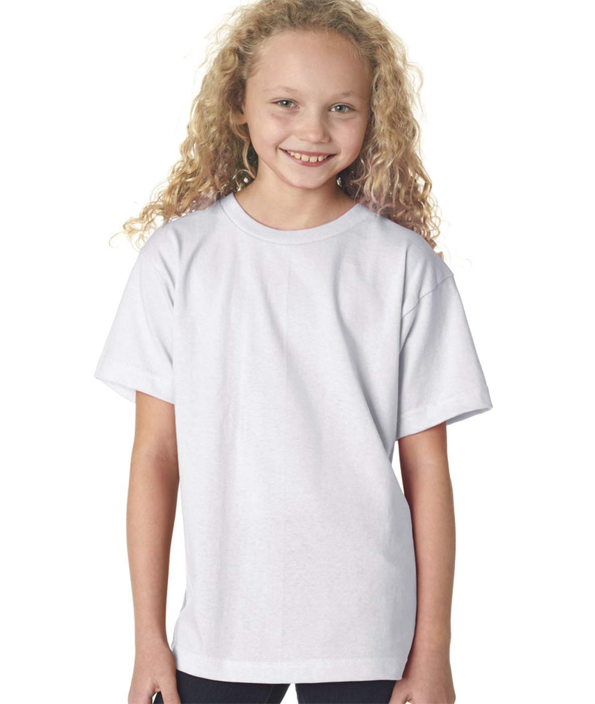 Youth 61 oz 100 % cotton T-Shirt - WHITE - XS(D0102H7MHLT)